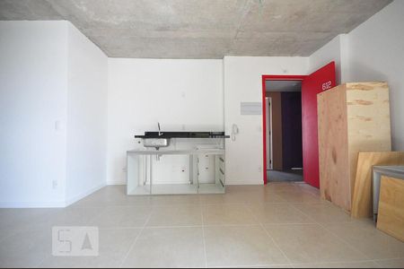 sala cozinha de kitnet/studio para alugar com 1 quarto, 32m² em Santo Amaro, São Paulo