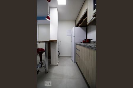 Cozinha de kitnet/studio para alugar com 1 quarto, 26m² em Bela Vista, São Paulo