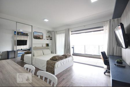 sala de kitnet/studio à venda com 1 quarto, 41m² em Brooklin, São Paulo