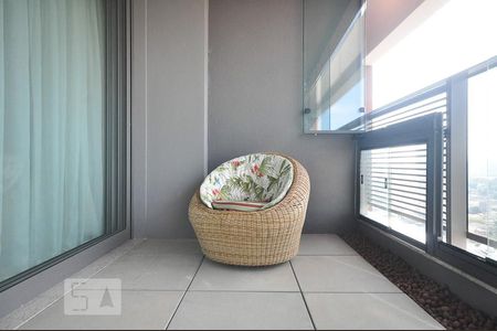 detalhe varanda de kitnet/studio à venda com 1 quarto, 41m² em Brooklin, São Paulo