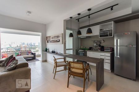 SSala/Cozinha de apartamento à venda com 1 quarto, 75m² em Pinheiros, São Paulo