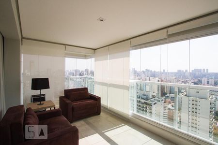 Varanda de kitnet/studio para alugar com 1 quarto, 44m² em Brooklin Paulista, São Paulo