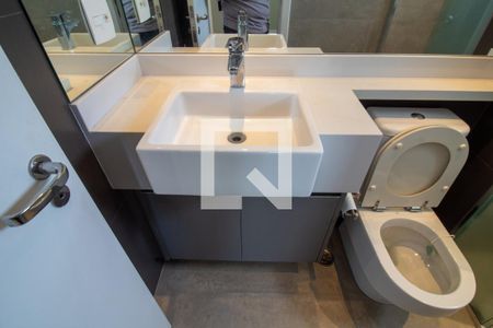 Banheiro da Suíte de apartamento à venda com 1 quarto, 44m² em Brooklin Paulista, São Paulo