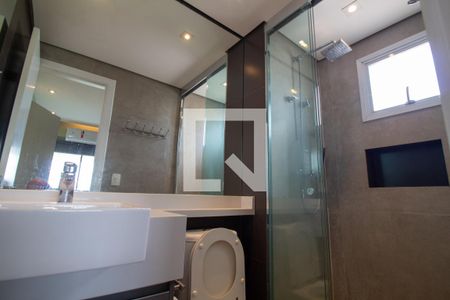 Banheiro da Suíte de apartamento à venda com 1 quarto, 44m² em Brooklin Paulista, São Paulo