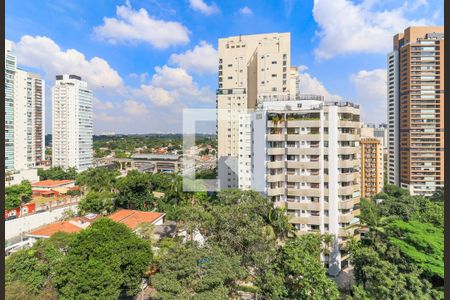 Vista da Sala de apartamento para alugar com 3 quartos, 106m² em Brooklin Paulista, São Paulo