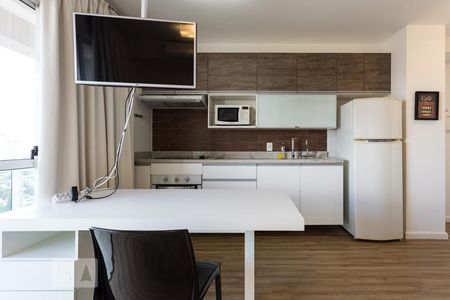 Cozinha de apartamento à venda com 1 quarto, 34m² em Brooklin Paulista, São Paulo