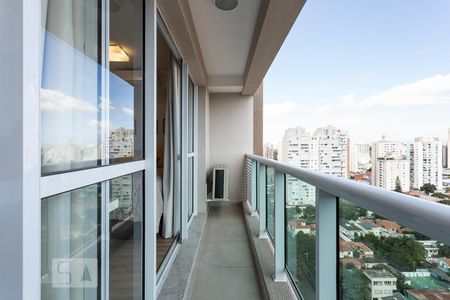 Varanda de apartamento à venda com 1 quarto, 34m² em Brooklin Paulista, São Paulo
