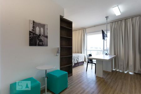 Sala/Quarto de apartamento à venda com 1 quarto, 34m² em Brooklin Paulista, São Paulo