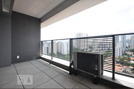 varanda de kitnet/studio para alugar com 1 quarto, 41m² em Brooklin Paulista, São Paulo