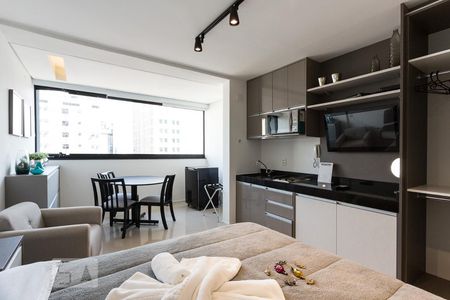 Quarto - Cozinha de kitnet/studio para alugar com 1 quarto, 36m² em Vila Olímpia, São Paulo