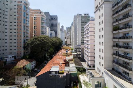Vista da sala de apartamento à venda com 1 quarto, 41m² em Jardim Paulista, São Paulo