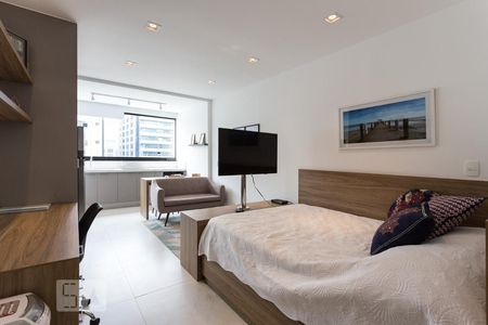 Quarto - Sala de kitnet/studio para alugar com 1 quarto, 28m² em Vila Olímpia, São Paulo