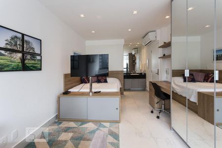Quarto - Sala de kitnet/studio para alugar com 1 quarto, 28m² em Vila Olímpia, São Paulo