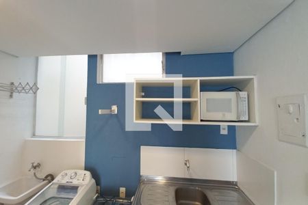 Apartamento para alugar com 38m², 1 quarto e sem vaga Apartamento para alugar com 38m², 1 quarto e sem vagaDetalhe da Cozinha e Área de Serviço