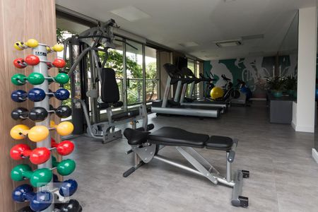 Apartamento para alugar com 55m², 1 quarto e 2 vagas Apartamento para alugar com 55m², 1 quarto e 2 vagasAcademia