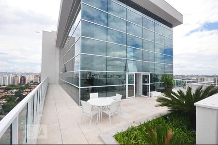 Studio para alugar com 33m², 1 quarto e 1 vagacobertura do prédio