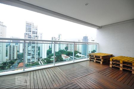 varanda de apartamento para alugar com 1 quarto, 49m² em Campo Belo, São Paulo