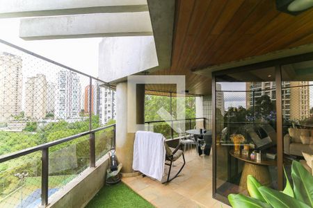 Varanda da Sala de apartamento à venda com 4 quartos, 300m² em Paraíso do Morumbi, São Paulo