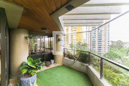 Varanda da Sala de apartamento à venda com 4 quartos, 300m² em Paraíso do Morumbi, São Paulo