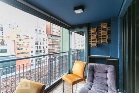 Varanda gourmet de apartamento para alugar com 1 quarto, 50m² em Bela Vista, São Paulo
