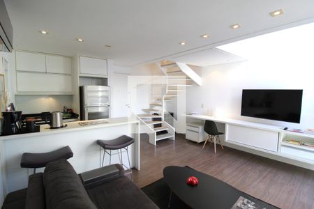 Sala de apartamento à venda com 1 quarto, 50m² em Vila Nova Conceição, São Paulo