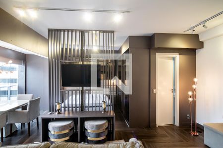 Studio Sala de apartamento à venda com 1 quarto, 49m² em Vila Gertrudes, São Paulo