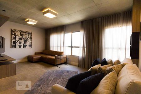 Sala de apartamento para alugar com 1 quarto, 74m² em Santo Amaro, São Paulo