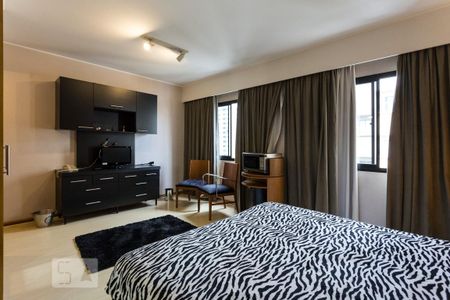 Sala - Quarto de kitnet/studio para alugar com 1 quarto, 27m² em Indianópolis, São Paulo