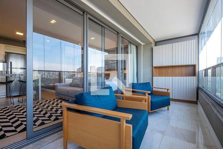 Studio à venda com 46m², 1 quarto e 1 vagaVaranda