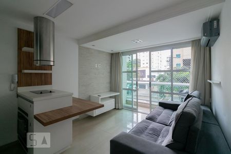 Sala de apartamento para alugar com 1 quarto, 60m² em Indianópolis, São Paulo