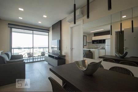 Sala de apartamento à venda com 1 quarto, 53m² em Santo Amaro, São Paulo