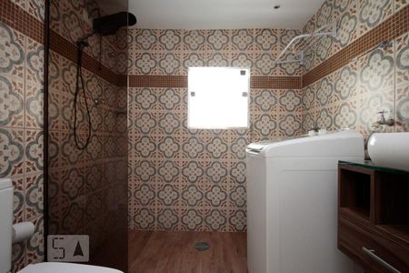 Banheiro de kitnet/studio para alugar com 1 quarto, 33m² em Bela Vista, São Paulo