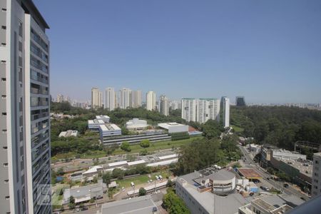 Vista da varanda de kitnet/studio para alugar com 1 quarto, 40m² em Vila Andrade, São Paulo