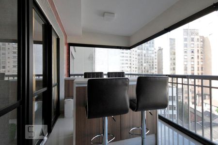 Varanda Gourmet de apartamento à venda com 1 quarto, 42m² em Santa Cecília, São Paulo