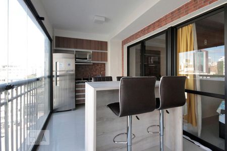 Varanda Gourmet de apartamento à venda com 1 quarto, 42m² em Santa Cecília, São Paulo