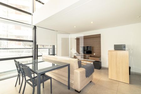 Sala de apartamento para alugar com 1 quarto, 46m² em Vila Nova Conceição, São Paulo