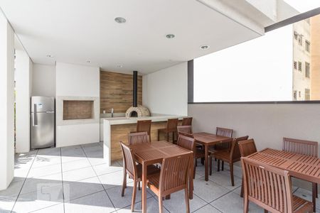 Studio para alugar com 35m², 1 quarto e 1 vagaChurrasqueira