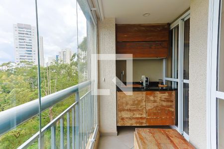 Varanda da Sala de kitnet/studio à venda com 1 quarto, 38m² em Vila Andrade, São Paulo
