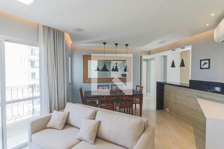 Sala de apartamento à venda com 2 quartos, 75m² em Vila Indiana, São Paulo
