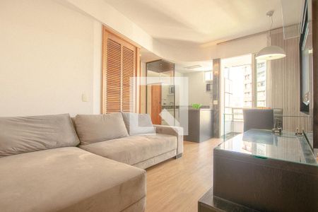 Sala de apartamento à venda com 1 quarto, 50m² em Lourdes, Belo Horizonte