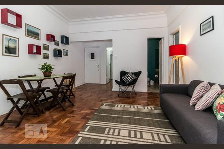 Sala de estar/sala de jantar de apartamento à venda com 3 quartos, 90m² em Flamengo, Rio de Janeiro