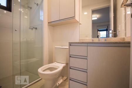 Banheiro - Suíte de apartamento para alugar com 1 quarto, 38m² em Campo Belo, São Paulo