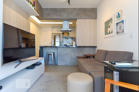 Sala de apartamento à venda com 1 quarto, 45m² em Pinheiros, São Paulo
