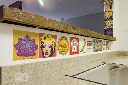 Studio à venda com 50m², 1 quarto e 1 vagaDetalhe dos azulejos da cozinha 