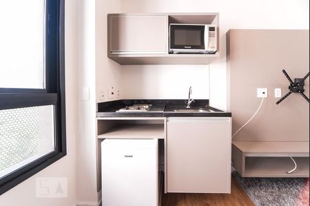Cozinha de kitnet/studio para alugar com 1 quarto, 25m² em Vila Olímpia, São Paulo