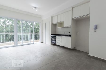 Sala / Cozinha de apartamento à venda com 2 quartos, 60m² em Residencial Tres (tambore), Santana de Parnaíba