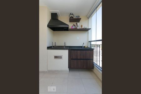 Detalhe da varanda gourmet de apartamento para alugar com 2 quartos, 71m² em Jardim da Glória, São Paulo