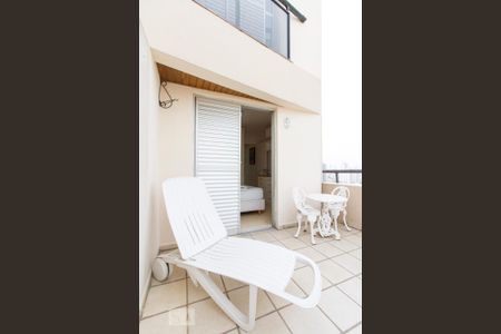 Apartamento à venda com 57m², 1 quarto e 1 vagaVaranda do quarto 