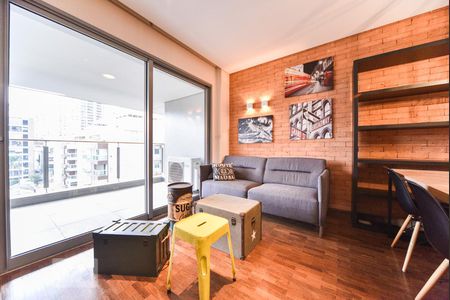 Sala de apartamento à venda com 1 quarto, 68m² em Vila Nova Conceição, São Paulo