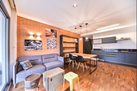 Sala de apartamento à venda com 1 quarto, 68m² em Vila Nova Conceição, São Paulo